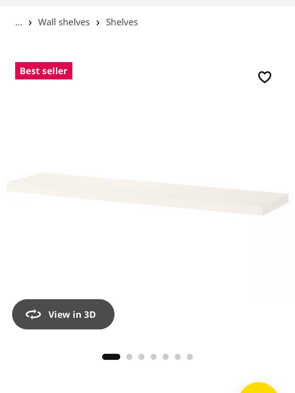 IKEA White Floating Display Shelf